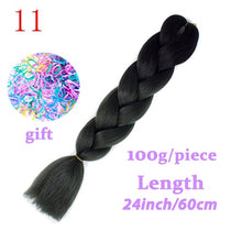 Load image into Gallery viewer, LISI HAIR 24 Inch Braiding Hair Extensions Jumbo Crochet Braids Synthetic Hair style 100g/Pc Pure Blonde Pink Green
