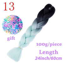 Load image into Gallery viewer, LISI HAIR 24 Inch Braiding Hair Extensions Jumbo Crochet Braids Synthetic Hair style 100g/Pc Pure Blonde Pink Green
