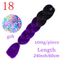Load image into Gallery viewer, LISI HAIR 24 Inch Braiding Hair Extensions Jumbo Crochet Braids Synthetic Hair style 100g/Pc Pure Blonde Pink Green
