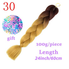 Load image into Gallery viewer, LISI HAIR 24 Inch Braiding Hair Extensions Jumbo Crochet Braids Synthetic Hair style 100g/Pc Pure Blonde Pink Green

