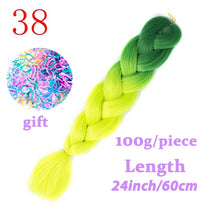 Load image into Gallery viewer, LISI HAIR 24 Inch Braiding Hair Extensions Jumbo Crochet Braids Synthetic Hair style 100g/Pc Pure Blonde Pink Green
