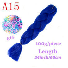 Load image into Gallery viewer, LISI HAIR 24 Inch Braiding Hair Extensions Jumbo Crochet Braids Synthetic Hair style 100g/Pc Pure Blonde Pink Green

