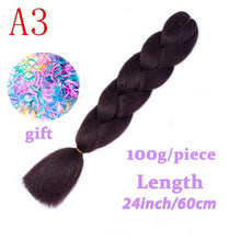 Load image into Gallery viewer, LISI HAIR 24 Inch Braiding Hair Extensions Jumbo Crochet Braids Synthetic Hair style 100g/Pc Pure Blonde Pink Green
