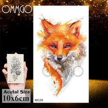 Load image into Gallery viewer, Watercolor Astronaut Universe Temporary Tattoos Sticker For Kids Fake Tattoo Planets Star Tatoos Children Waterproof Space Man
