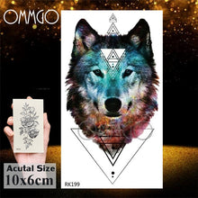 Load image into Gallery viewer, Watercolor Astronaut Universe Temporary Tattoos Sticker For Kids Fake Tattoo Planets Star Tatoos Children Waterproof Space Man
