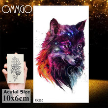 Load image into Gallery viewer, Watercolor Astronaut Universe Temporary Tattoos Sticker For Kids Fake Tattoo Planets Star Tatoos Children Waterproof Space Man
