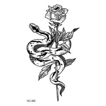 Load image into Gallery viewer, Hot 1PC Popular Ballet Black White Flowers Tattoos Sticker Temporary Drawing Body Art Fake Water Transfer
