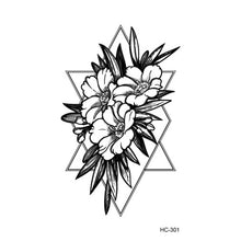 Load image into Gallery viewer, Hot 1PC Popular Ballet Black White Flowers Tattoos Sticker Temporary Drawing Body Art Fake Water Transfer
