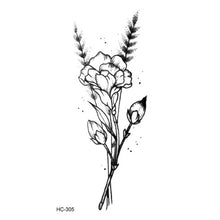 Load image into Gallery viewer, Hot 1PC Popular Ballet Black White Flowers Tattoos Sticker Temporary Drawing Body Art Fake Water Transfer
