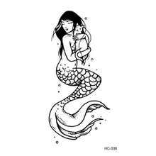 Load image into Gallery viewer, Hot 1PC Popular Ballet Black White Flowers Tattoos Sticker Temporary Drawing Body Art Fake Water Transfer

